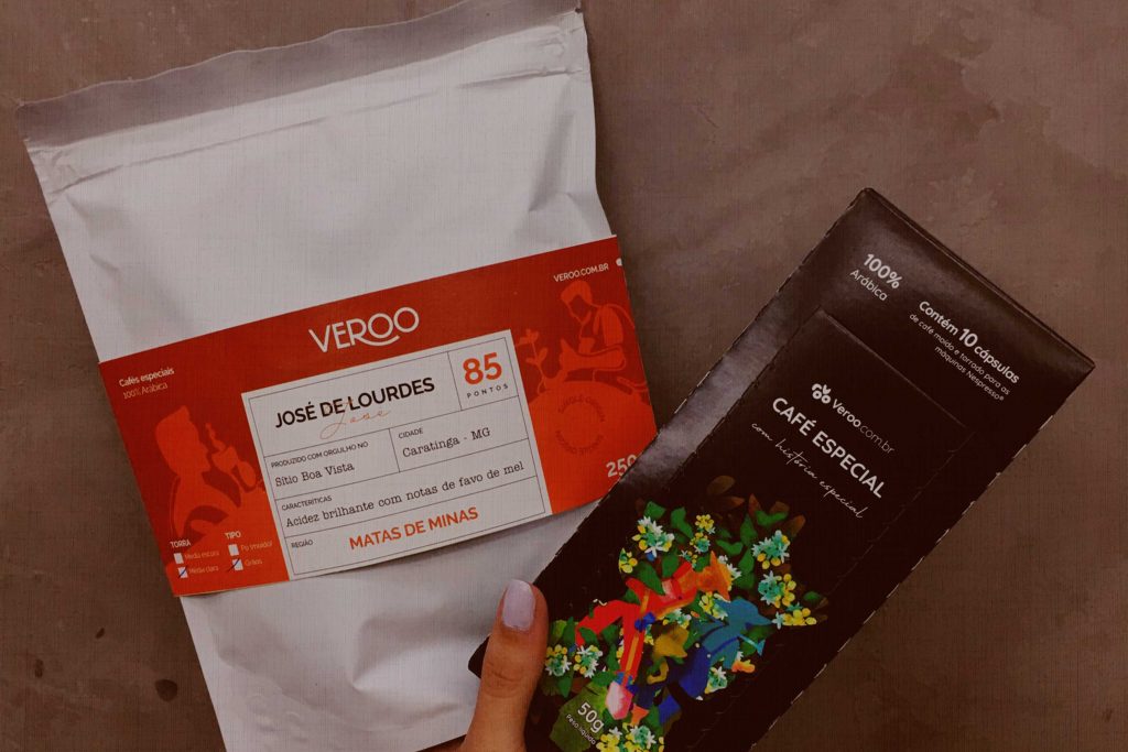 Café do José de Lourdes em grãos e cápsulas