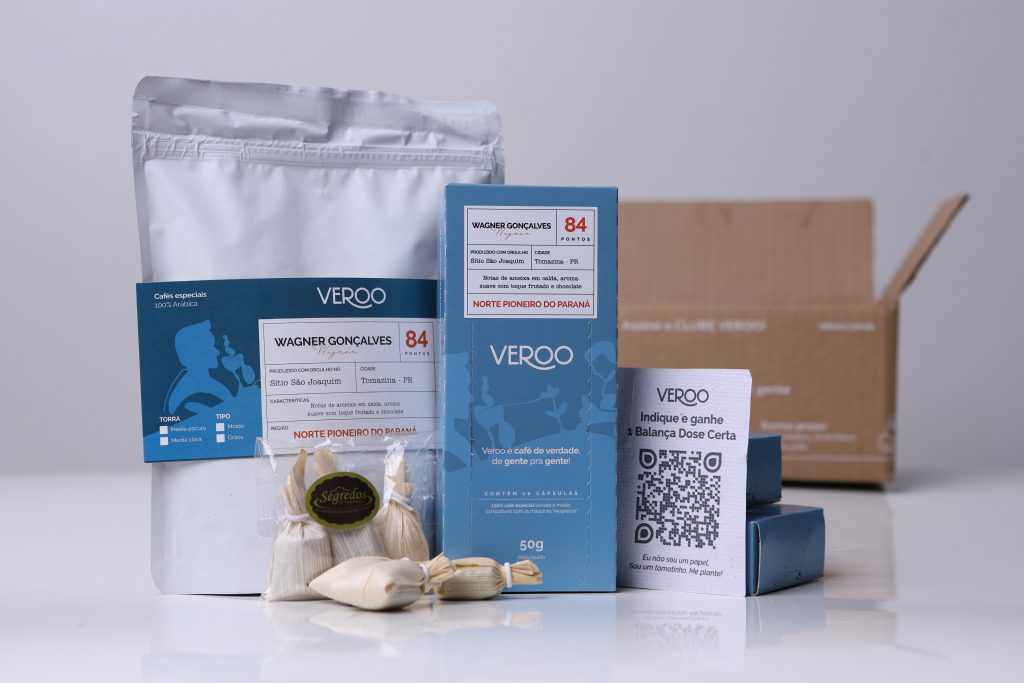 Imagem da box do mês de outubro com o café do Wagner